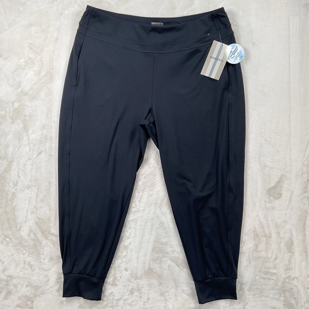 Mondetta Performance Black Active Joggers Recycled Stretch Pants Womens XL NWT